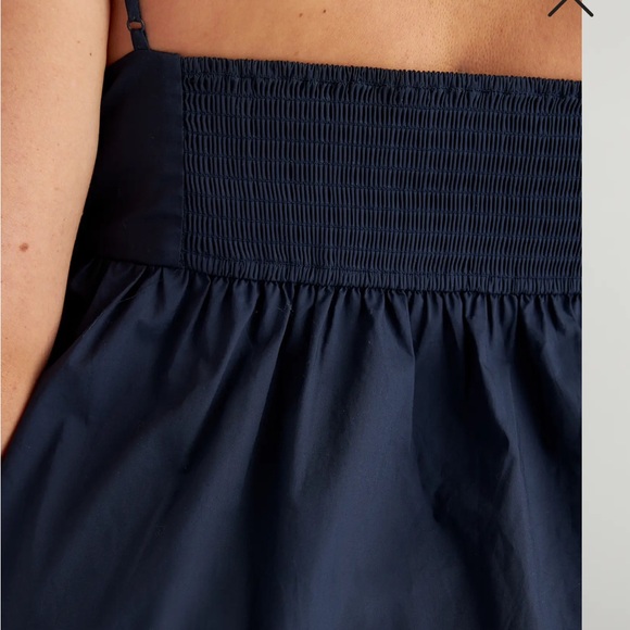 Quince 100% Organic Cotton Sleeveless Maxi Dress Blue M - NWT - Picture 3 of 4